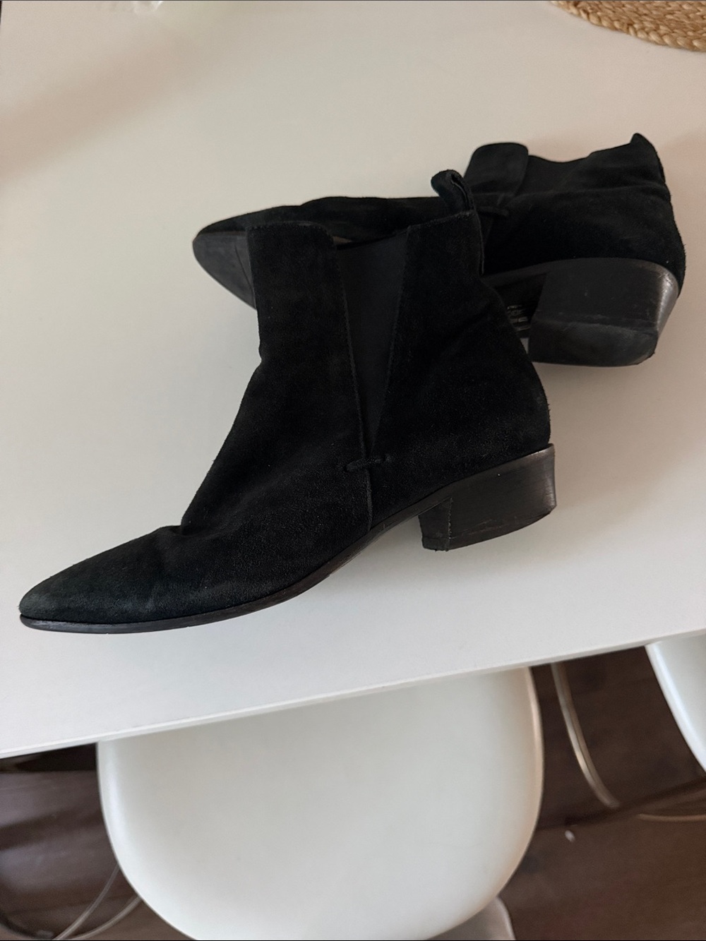 Aquatalia Black Suede Chelsea Boots